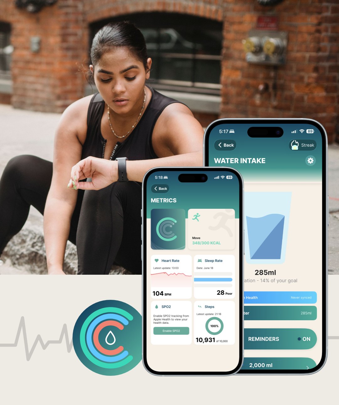 A health professional reviewing metrics